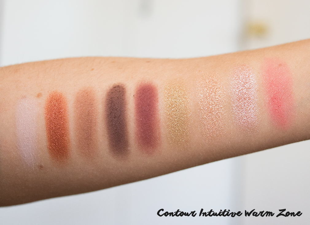 nyx contour intuitive warm zone swatches
